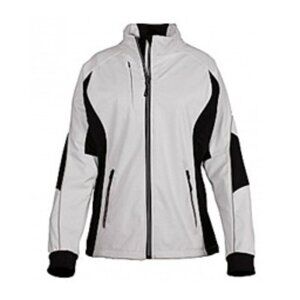 Whiteridge's Cruz Style # 747 Mens Soft Shell Jacket - White / Black Trim